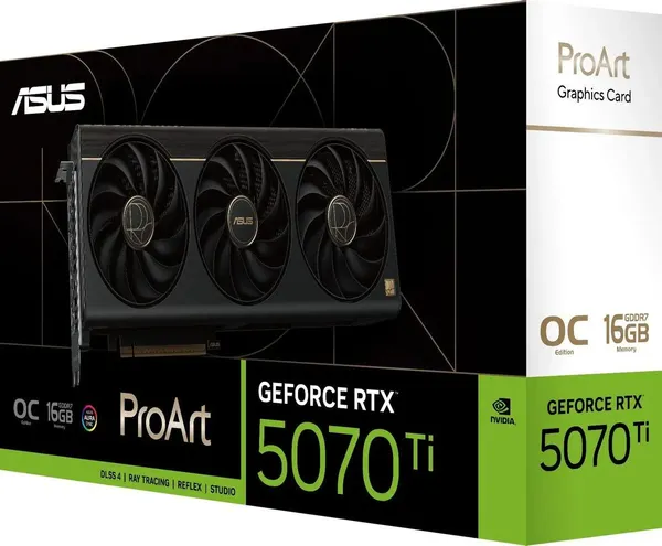 Изображение товара Видеокарта Asus ProArt GeForce RTX 5070 Ti OC 16GB GDDR7 (PROART-RTX5070TI-O16G)
