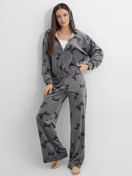 Изображение товара Комплект домашней одежды Mark Formelle 592632 (р.164/170-92-98, бантики на сером)