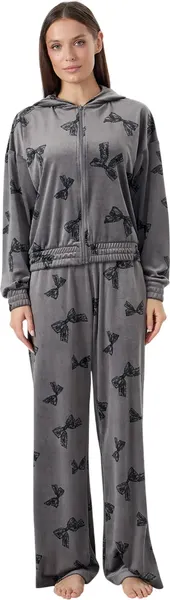 Изображение товара Комплект домашней одежды Mark Formelle 592632 (р.164/170-92-98, бантики на сером)