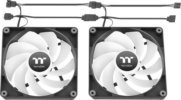 Изображение товара Набор вентиляторов для корпуса Thermaltake CT120 Reverse ARGB Sync 2 Pack / CL-F173-PL12SW-A (черный)
