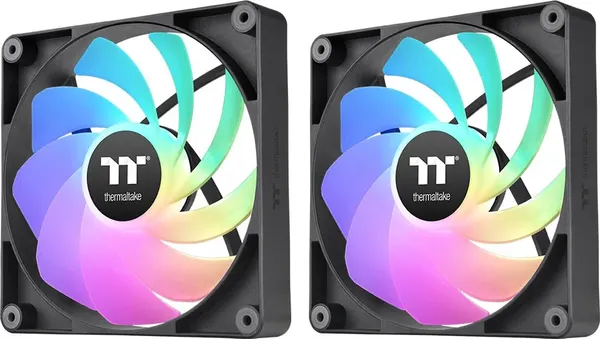 Изображение товара Набор вентиляторов для корпуса Thermaltake CT120 Reverse ARGB Sync 2 Pack / CL-F173-PL12SW-A (черный)