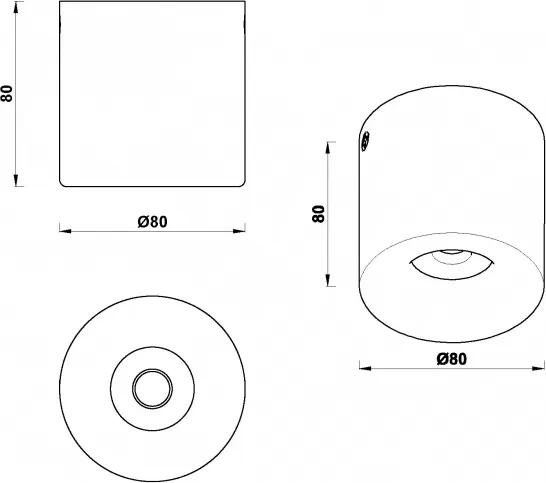 Изображение товара Точечный светильник ILedex Technical Metrica 108-7W-D80-4000K-24DG-WH