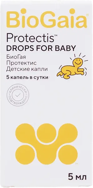 Изображение товара Пищевая добавка BioGaia Протектис пробиотик Детские капли (5мл)