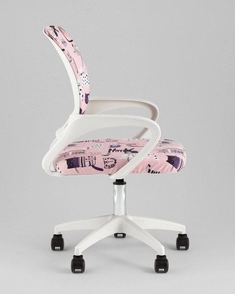 Изображение товара Кресло офисное TopChairs Simple SN Junior / OUE-2501WC (Pink Cats/белый)