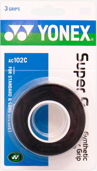 Грип для большого тенниса Yonex Super Grap / АС102EX-BK (3шт, черный) — фото 3