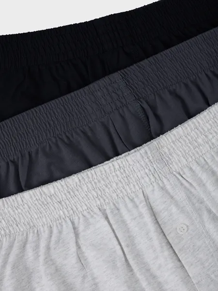 Изображение товара Комплект мужских трусов Mark Formelle 411152-3 (р.86-96, серый меланж 4306А/графит/черный)