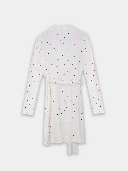 Изображение товара Халат Mark Formelle 552295 (р.164/170-96-102, сердечки на белом)