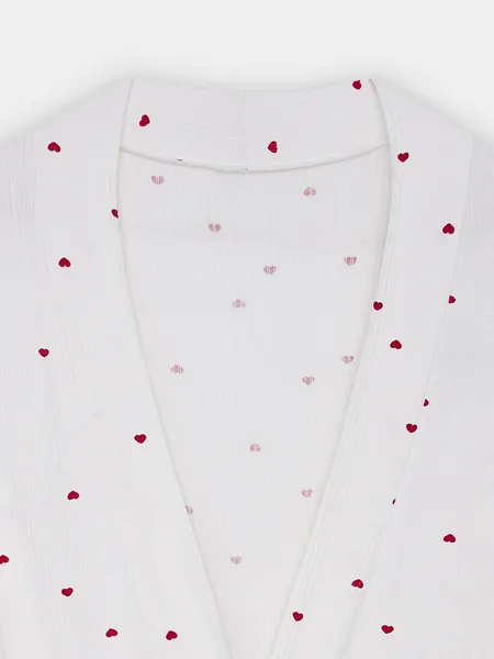 Изображение товара Халат Mark Formelle 552295 (р.164/170-96-102, сердечки на белом)