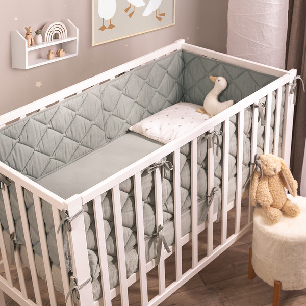 Изображение товара Бортик в кроватку Perina Slim / СБ.120-SM.13 (серо-оливковый)