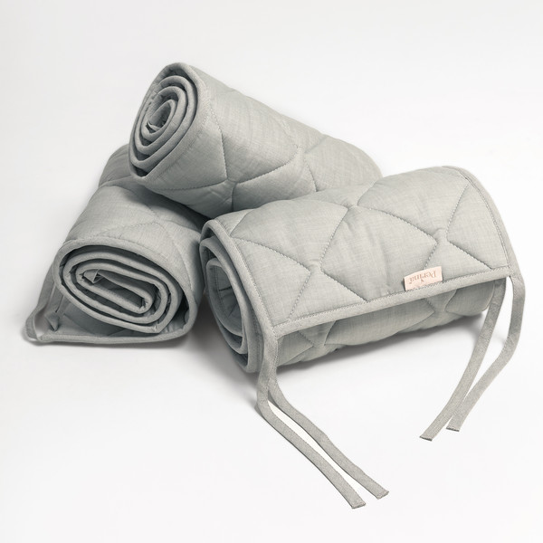 Изображение товара Бортик в кроватку Perina Slim / СБ.120-SM.13 (серо-оливковый)