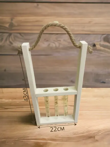 Изображение товара Ваза KraftHouse С 3 колбами / 2038545532821 (белый)