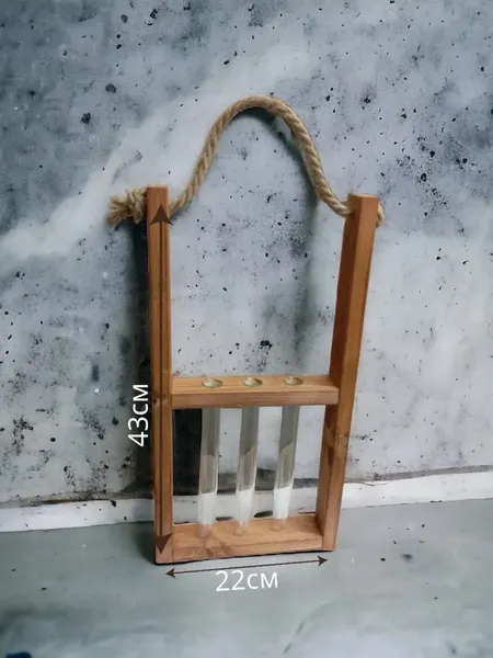 Изображение товара Ваза KraftHouse С 3 колбами / 2038550841123 (ореховый)