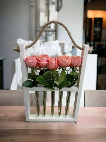 Изображение товара Ваза KraftHouse С 5 колбами / 2038706269603 (белый)