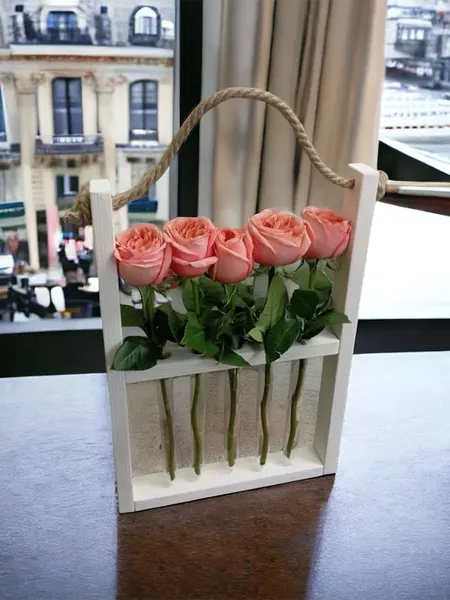 Изображение товара Ваза KraftHouse С 5 колбами / 2038706269603 (белый)