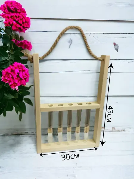 Изображение товара Ваза KraftHouse С 5 колбами / 2038706269603 (белый)