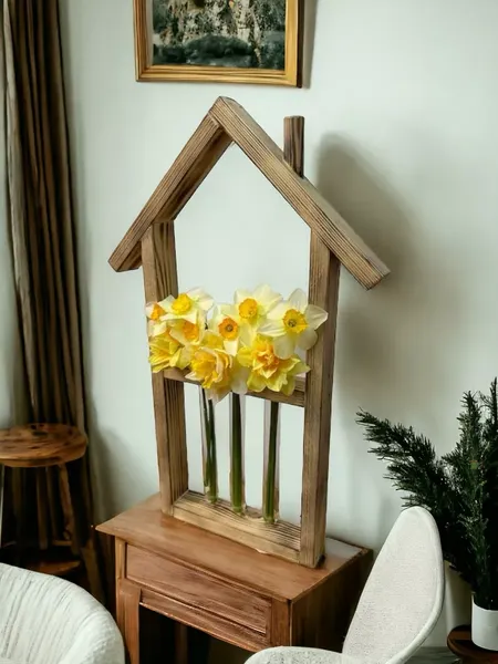 Изображение товара Ваза KraftHouse Домик С 3 колбами / 2039922786233 (обожженный)