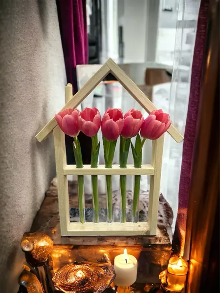 Изображение товара Ваза KraftHouse Домик С 5 колбами / 2039632179448 (натуральный)