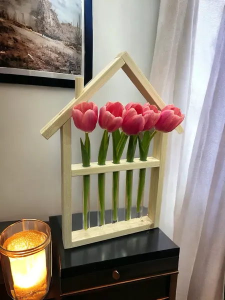 Изображение товара Ваза KraftHouse Домик С 5 колбами / 2039632179448 (натуральный)