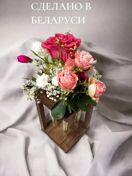 Изображение товара Ваза KraftHouse С 5 колбами / 2038587932948 (ореховый)