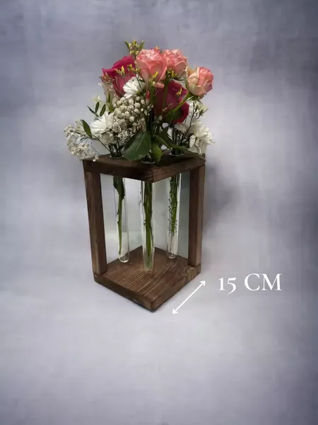 Изображение товара Ваза KraftHouse С 5 колбами / 2038587932948 (ореховый)