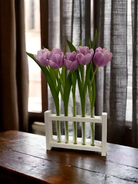 Изображение товара Ваза KraftHouse С 5 колбами / 2039545928683 (белый)