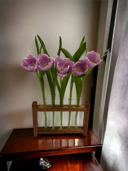 Изображение товара Ваза KraftHouse С 5 колбами / 2039545939009 (ореховый)