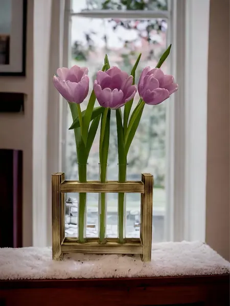 Изображение товара Ваза KraftHouse С 3 колбами / 2039533611351 (обожженный)