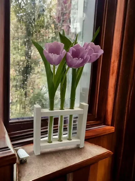 Изображение товара Ваза KraftHouse С 3 колбами / 2039533619593 (белый)