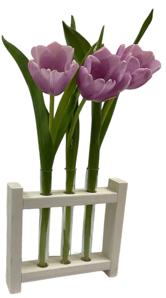 Изображение товара Ваза KraftHouse С 3 колбами / 2039533619593 (белый)