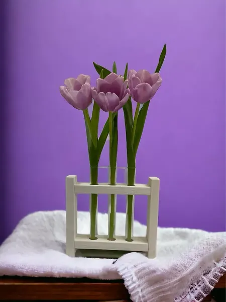 Изображение товара Ваза KraftHouse С 3 колбами / 2039533619593 (белый)