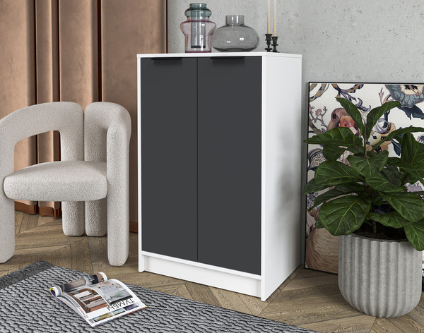 Изображение товара Тумба Interline Концепт КТ-Т64 Глосс (белый платинум/пепел)