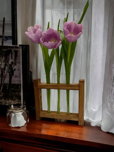 Изображение товара Ваза KraftHouse С 3 колбами / 2039533627130 (ореховый)