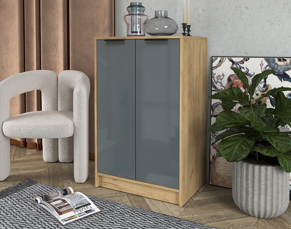 Изображение товара Тумба Interline Концепт КТ-Т64 Глосс (дуб золотой/асфальт глянец)