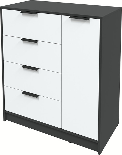Изображение товара Тумба Interline Концепт КТ-Т90 Глосс (антрацит/белый)