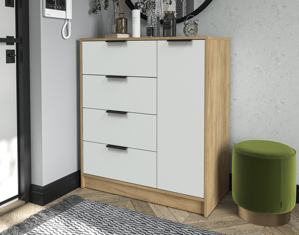 Изображение товара Тумба Interline Концепт КТ-Т90 Глосс (дуб золотой/грей)
