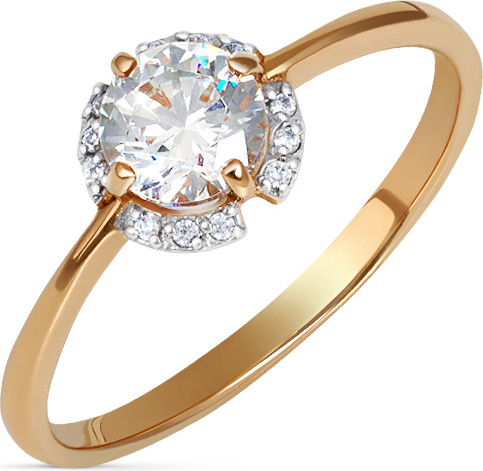 Изображение товара Кольцо из красного золота Кристалл CI95500226773 (р.19.5, с фианитом)