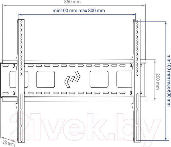 Изображение товара Кронштейн для телевизора Kromax Star-1 (черный)
