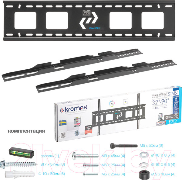 Изображение товара Кронштейн для телевизора Kromax Star-1 (черный)