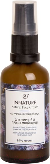 Изображение товара Крем для лица Innature Натуральный для жирной и проблемной кожи (50мл)