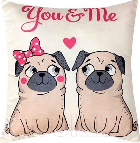 Изображение товара Подушка декоративная MATEX Fantasy You & Me / 08-804 (розовый/бежевый)