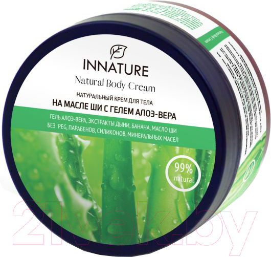 Изображение товара Крем для тела Innature Натуральный на масле ши с гелем алоэ-вера (250мл)