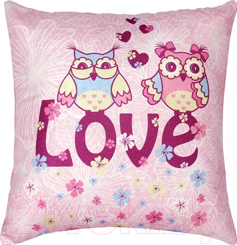 Изображение товара Подушка декоративная MATEX Fantasy Розовые совы / 08-798 (розовый)