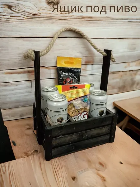 Изображение товара Ящик декоративный KraftHouse Для бутылок 5 ячеек 18x24x30 / 2039309169222 (черный)