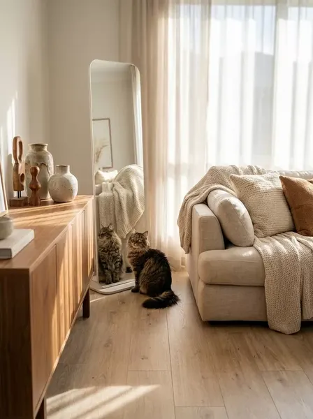 Изображение товара Зеркало Мебелик Стелла 4 (дуб крафт белый)