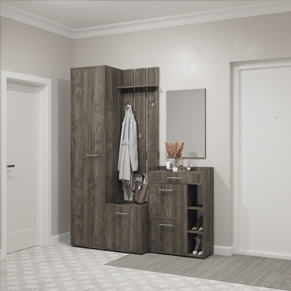 Изображение товара Секция в прихожую Кортекс-мебель Лара СП12 (орех элия)