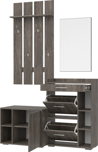 Изображение товара Секция в прихожую Кортекс-мебель Лара СП13 (орех элия)