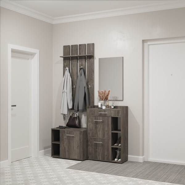 Изображение товара Секция в прихожую Кортекс-мебель Лара СП13 (орех элия)