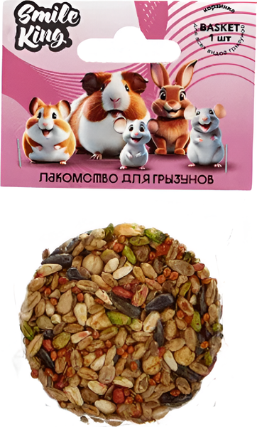 Лакомство для грызунов Smile King Корзинка зерновая / LKG-45 (40г) — фото 5