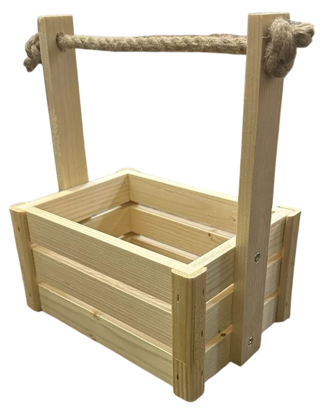 Изображение товара Ящик декоративный KraftHouse С джутовой ручкой 25x15x20 / 2038469507837 (натуральный)