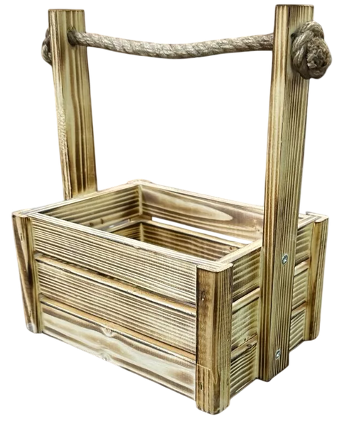 Изображение товара Ящик декоративный KraftHouse С джутовой ручкой 25x15x20 / 2038470454519 (обожженный)